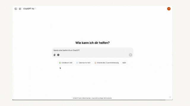 Dieses GIF zeigt die Nutzung von KI im Marketing mit ChatGPT-Suche.